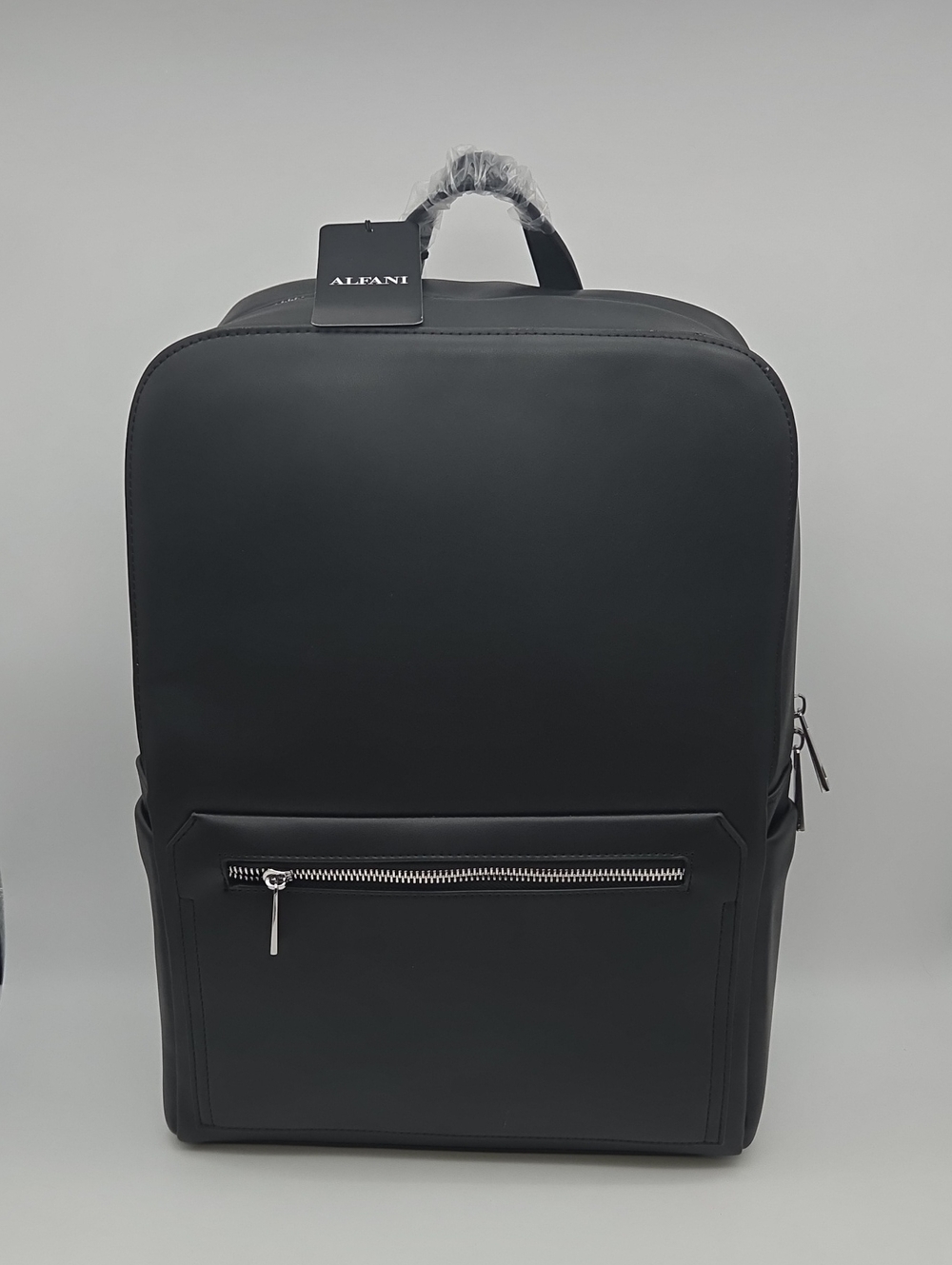 Alfani Black Men's Sleek Zip-Front Backpack